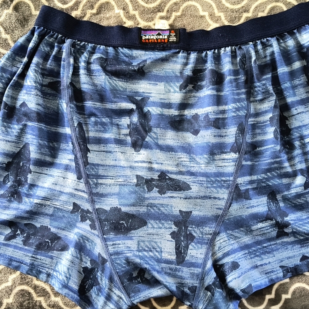 COPY - 🐟 Patagonia CAPALINE silk weight boxers vintage fish design